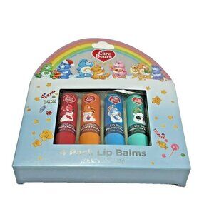 Taste Beauty CARE BEARS Set of‎ 4 Flavored Lip Balms Gift Box NEW Trending